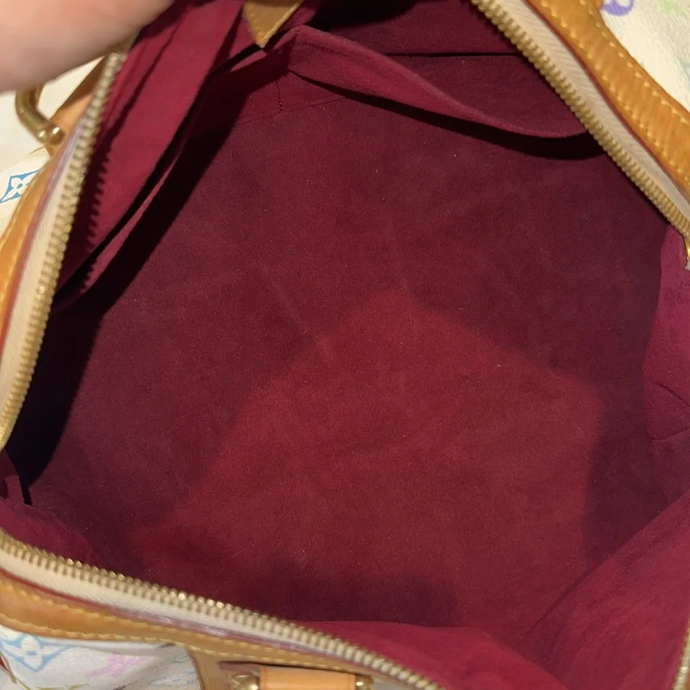 Authentic Louis Vuitton White Multicolor Courtney MM bag